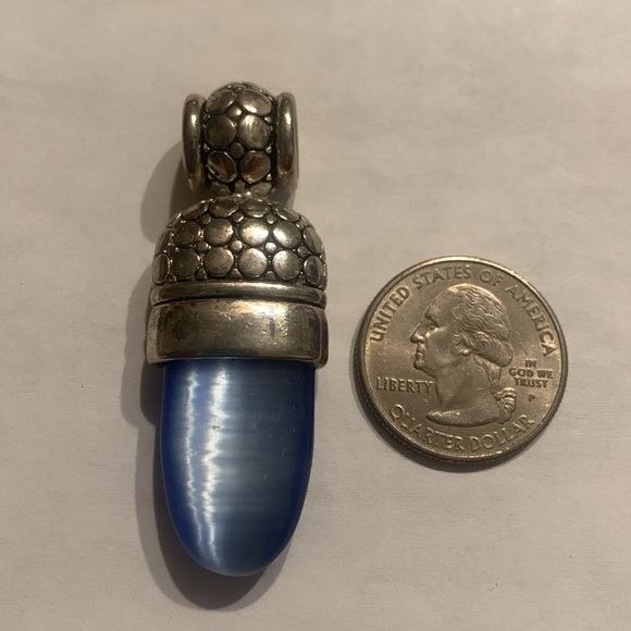 Turtle Shell & Blue stone pendant - Picture 3 of 3